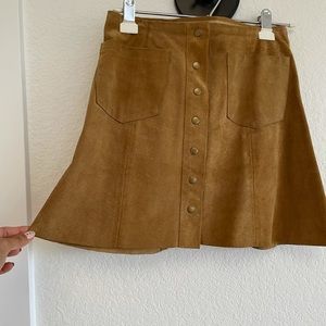 Reformation suede mini skirt